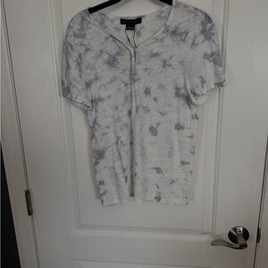 NWT Sanctuary Blue/Gray and White Easy Breezy Peasant Tshirt